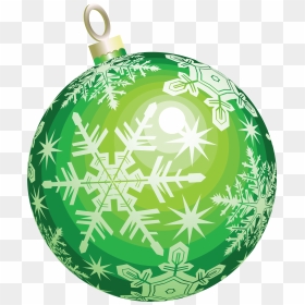 Transparent Green Christmas Ball, HD Png Download - christmas ornament png