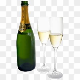 Champagne Clipart Transparent Background - Bottle Of Champagne Png, Png Download - wine glass png