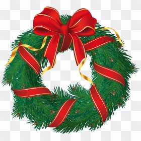 Wreath Christmas Clipart - Christmas Wreath Clipart Free, HD Png Download - christmas wreath png