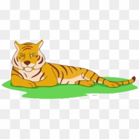 New Tiger Resting In Grass Clipart Png - Tiger Resting Clipart, Transparent Png - new png