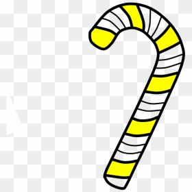 Candy Cane, Stripes, Yellow, White, Png - Candy Cane Clipart Black And White, Transparent Png - candy cane png