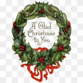 Christmas Wreath Vintage, HD Png Download - christmas wreath png