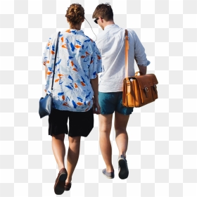 G And M Walks From The Ferry To A Barbecue Party On - Summer People Walking Png, Transparent Png - people walking png
