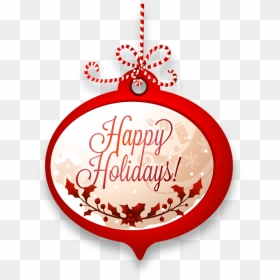 Happy Holidays Red Ornament - Happy Holidays Ornament Png, Transparent Png - happy holidays png