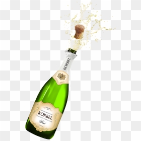 How It Works - Champagne Bottle Edible Cake Topper, HD Png Download - champagne png