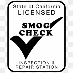 Smog Check Logo Png Transparent - Black-and-white, Png Download - check png