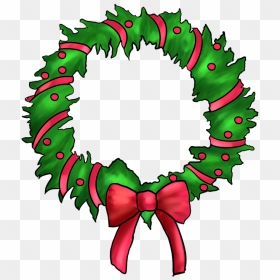 Christmas Wreaths Clipart Design Vector Royalty Free - Cartoon Christmas Wreath Transparent, HD Png Download - christmas wreath png