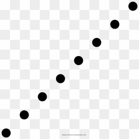 Dotted Line Coloring Page - Circle, HD Png Download - dotted line png