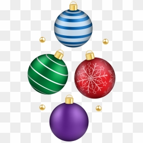 Christmas Ornaments Tree Png Clip Art - Clip Art Green And Red Christmas Ornaments Balls, Transparent Png - christmas ornament png