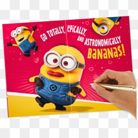 Valentine Png Minion - Minions Valentines Day Card, Transparent Png - minion png