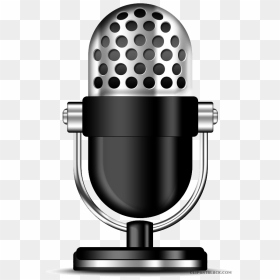 Microphone Clipart Black And White - Transparent Background Microphone Transparent, HD Png Download - mic png