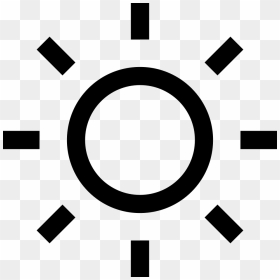 Sun Shape Of A Circle With Straight Rays - Portable Network Graphics, HD Png Download - sun rays png