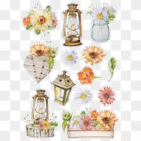 Old Fashioned Aesthetic Stickers, HD Png Download - flores png