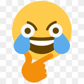 I Present To You Crying Out Thonking - Dank Meme Emoji, HD Png Download - crying emoji png