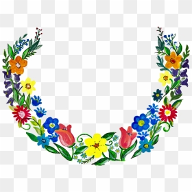 Transparent Background Floral Wreath Clip Art, HD Png Download - christmas wreath png