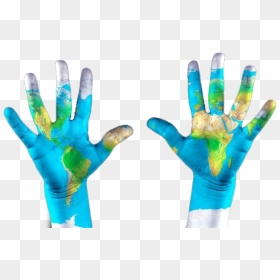 World Map Hands Png Free Background - Plush, Transparent Png - hands png