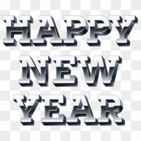 Happy New Year Silver Png, Transparent Png - happy new year png