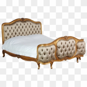 Padded French Bed , Png Download - Wooden Sleeping Bed Png, Transparent Png - bed png