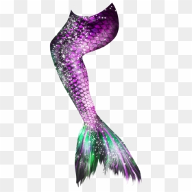 Pink And Purple Mermaid Tail, HD Png Download - mermaid png