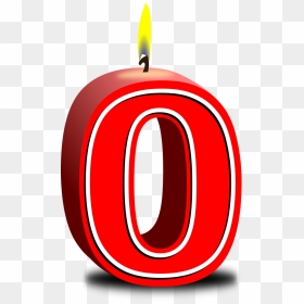 Number Zero Red Candle Png Image - Birthday Candle 0, Transparent Png - candle png