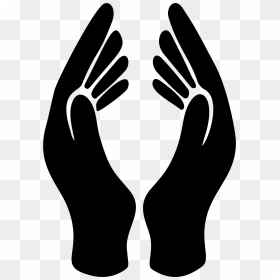 Black Hands Png - Two Hands Silhouette, Transparent Png - hands png