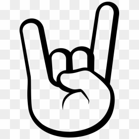 Metal Horns Png - Rock Hand Emoji Png, Transparent Png - devil horns png