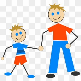 Stick Figure And Son Clip Arts - Father And Son Clip Art, HD Png Download - stick figure png