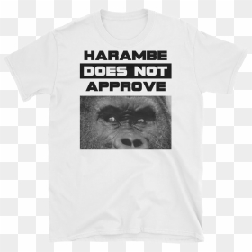 "harambe Does Not Approve - Macaque, HD Png Download - harambe png