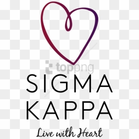 Free Png Sigma Kappa Live With Heart Png Image With - Sigma Kappa Live With Heart, Transparent Png - kappa png