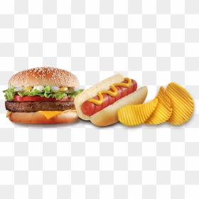 Hamburguesa Y Hot Dog Png , Png Download - Cheeseburger Sesame Seed Bun, Transparent Png - hot dog png