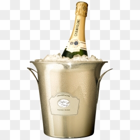 Transparent Champaign Clipart - Champagne Bottle In Ice Bucket Png, Png Download - champagne png