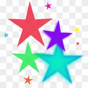 Transparent Shooting Star Png - Colorful Stars Clipart, Png Download - shooting star png