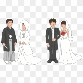Japanese Wedding Clip Arts - Traditional Japanese Wedding Dress Drawing, HD Png Download - wedding png