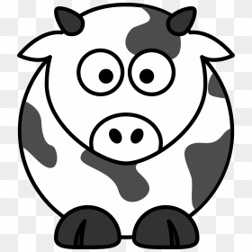 Net Clip Art Cow Black White Line Super Duper Svg - Simple Line Drawing Of Cow, HD Png Download - white line png