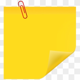 Sticky Note With Paperclip Png Clip Art - Yellow Sticky Note Clipart, Transparent Png - sticky note png