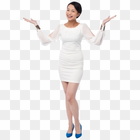 Women Pointing Both Sides - Free Model Png Commercial Use, Transparent Png - woman png