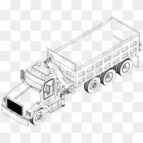 Truck Clip Arts - Truck Png Line Drawing, Transparent Png - truck png