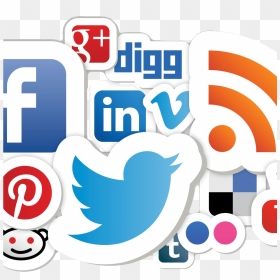 Transparent Social Media Transparent Png - Social Media Icon Cluster, Png Download - social media icons png transparent