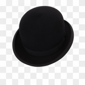 Hatters Black Town Bowler - Fedora, HD Png Download - fedora png