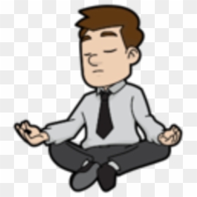 Cartoon Person Sitting Png Clipart , Png Download - Meditating Cartoon, Transparent Png - person sitting png