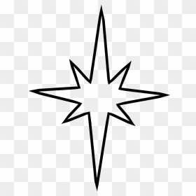 Simple Christmas Tree With Star Coloring For Kids - Nativity Star Coloring Page, HD Png Download - shooting star png