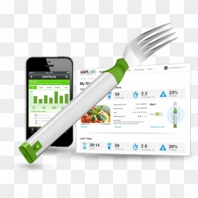 How Hapifork Works - Connected Fork, HD Png Download - fork png