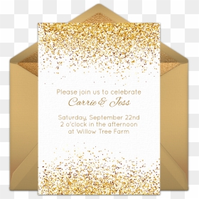 Free Golden Invitations, HD Png Download - gold confetti png