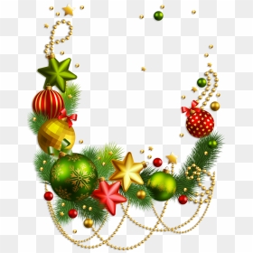 Christmas Ornaments Transparent Png - Merry Christmas Border Png, Png Download - christmas ornaments png