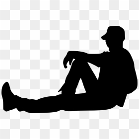 Png File Size - People Sitting Silhouette Png, Transparent Png - person sitting png