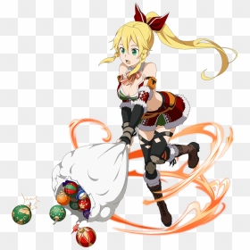 Sao Wikia On Twitter - Sword Art Online Memory Defrag Christmas Leafa, HD Png Download - shooting star png