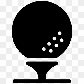 Golf Ball Icon Png - Golf Ball Tee Silhouette, Transparent Png - golf ball png