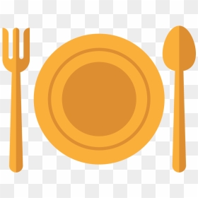 Knife Fork Plate Tableware - Circle, HD Png Download - fork png