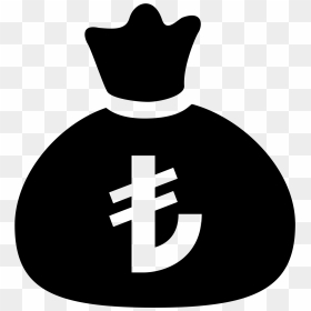 Money Bag Lira Icon - Pound Money Bag Icon, HD Png Download - money bag png