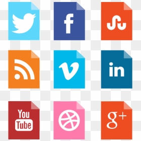 Social Media Icons Vector - Media Social Icon Png, Transparent Png - social media icons png transparent